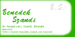 benedek szandi business card